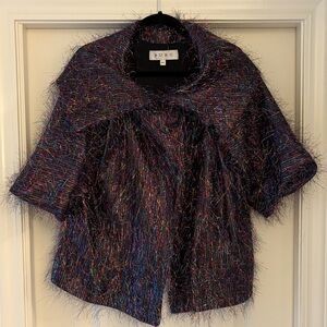 Buru rainbow tinsel car coat in M/L